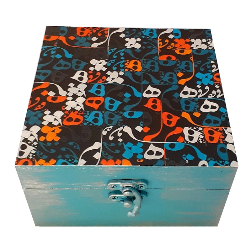 جعبه هدیه چوبی مدل سنتی طرح نستعلیق کد SB14