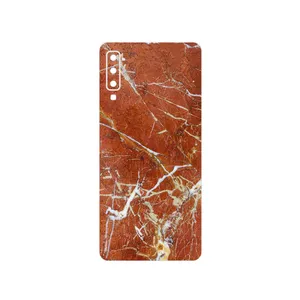 MAHOOT Red Marble Cover Sticker for Samsung Galaxy A7 2018