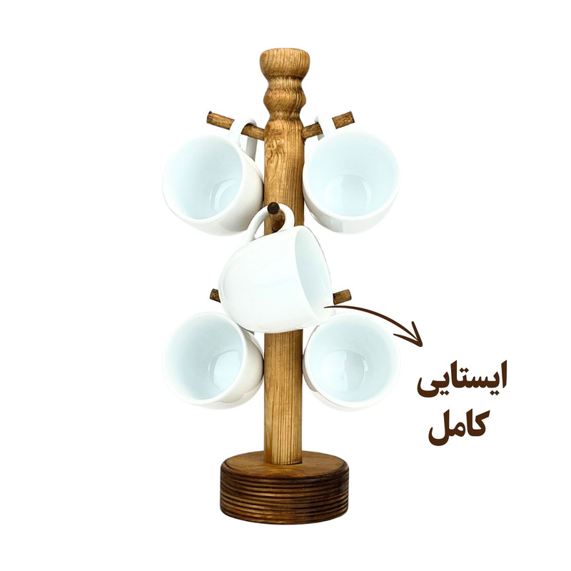 استند لیوان مدل چوبی کد JL02