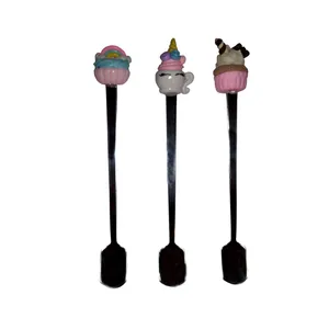 قاشق شربت خوری مدل یونیکرن و کاپ کیک مجموعه 3 عددی