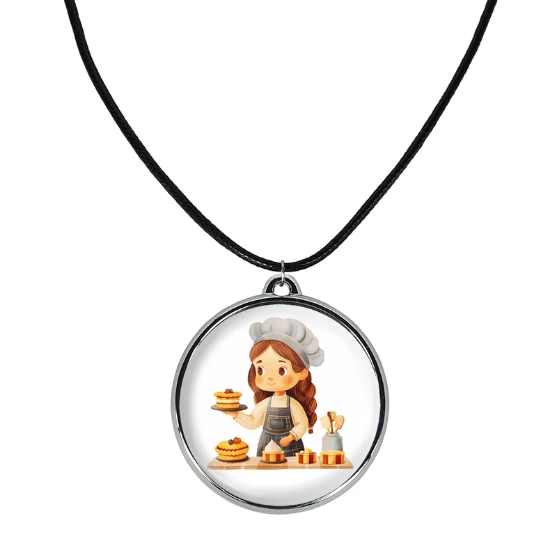 گردنبند خندالو مدل کیک و شیرینی پزی کد 3667336674