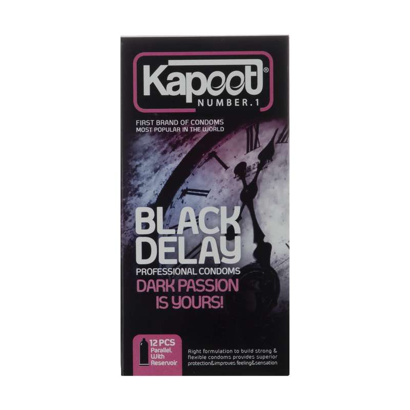 کاندوم تاخیری کاپوت مدل Black Delay بسته 12 عددی کاندوم تاخیری کاپوت مدل Black Delay بسته 12 عددی