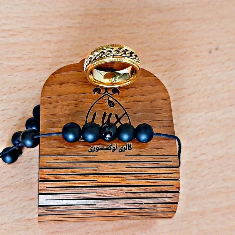 عکس شماره 6 : انگشتر گالری لوکسسوری مدل زنجیر دار کد g