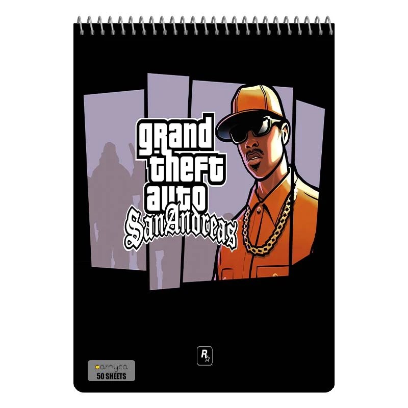 دفتر نقاشی 50 برگ سیمی کارنیکا طرح جی تی ای Grand Theft Auto کد 16632