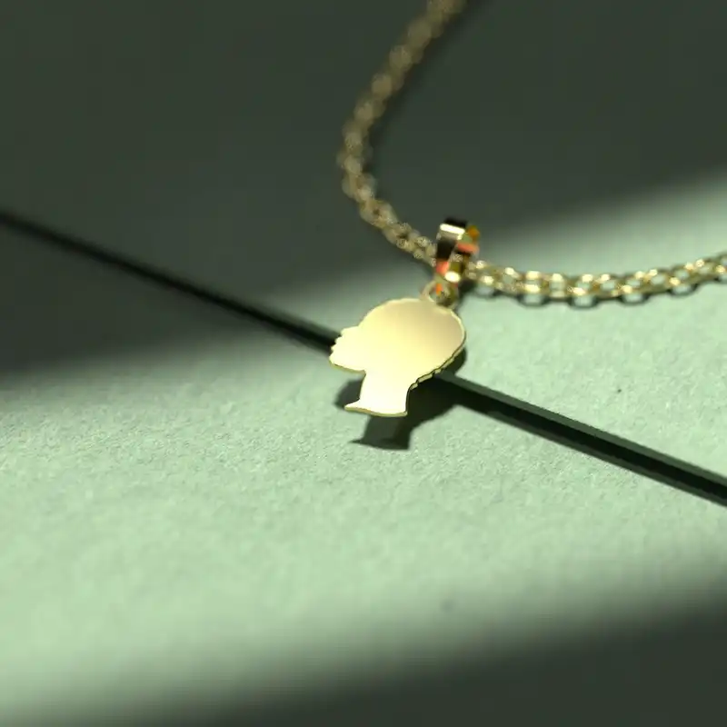 گردنبند طلا 18 عیار زنانه مدوپد مدل هندسی کد CA10106