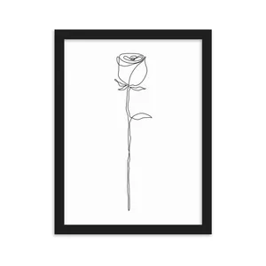 Minimal Wall Art Rose Flower Design Code 2791