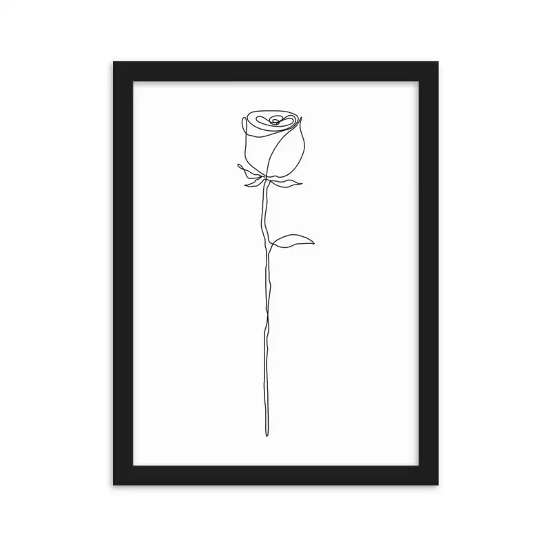 تابلو دکوراتیو مینیمال مدل گل رز کد 2791