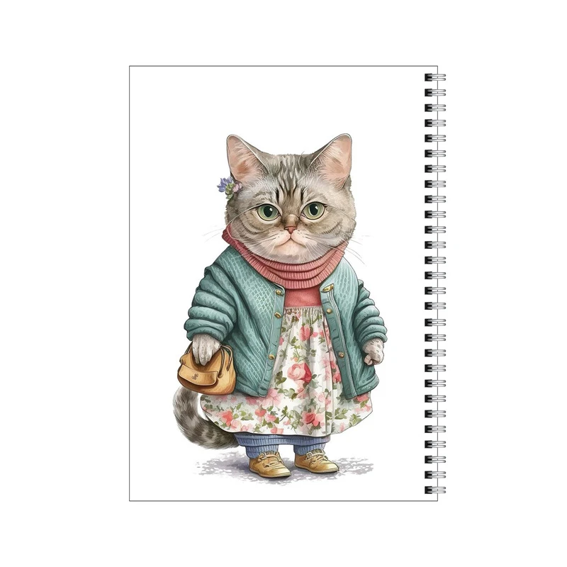 دفتر مشق 80 برگ بامبیلیپ طرح گربه وینتیج استایل کد 9213645