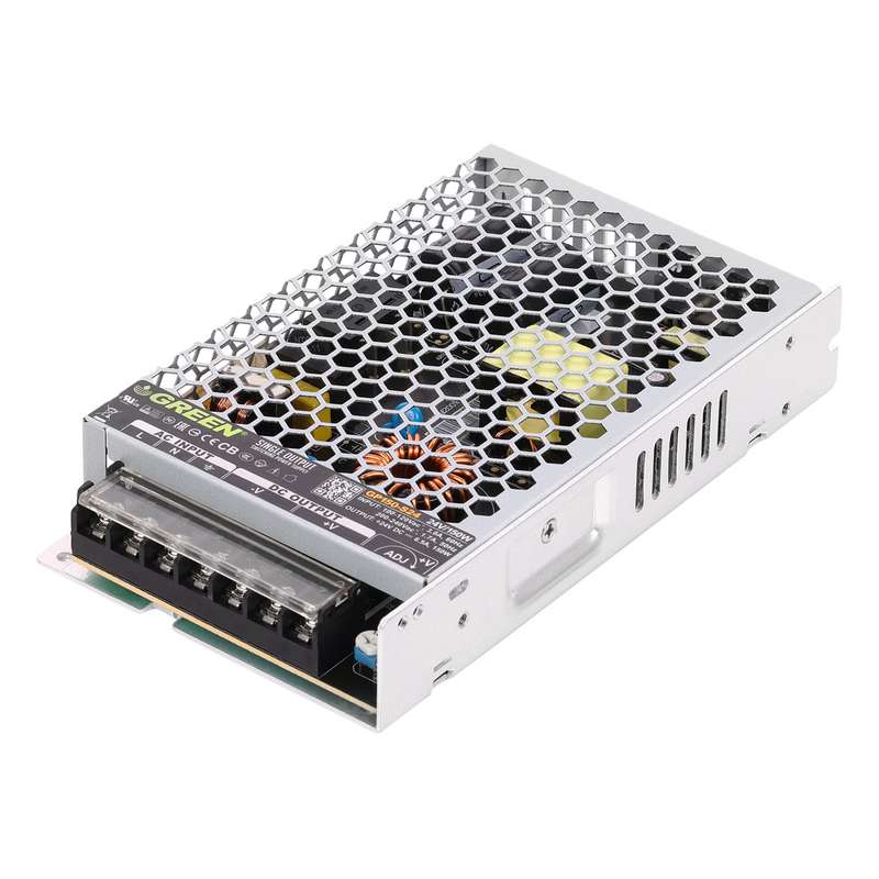 منبع تغذیه سوئیچینگ 24 ولت 6.5 آمپر گرین مدل GP150-S24
