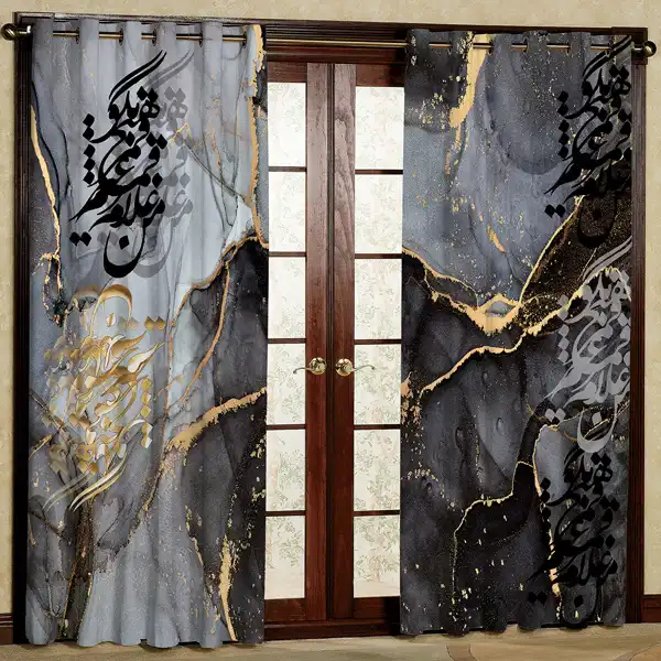 پرده پانچی مدل مخمل کد 5811 سایز 280x140 سانتی متر