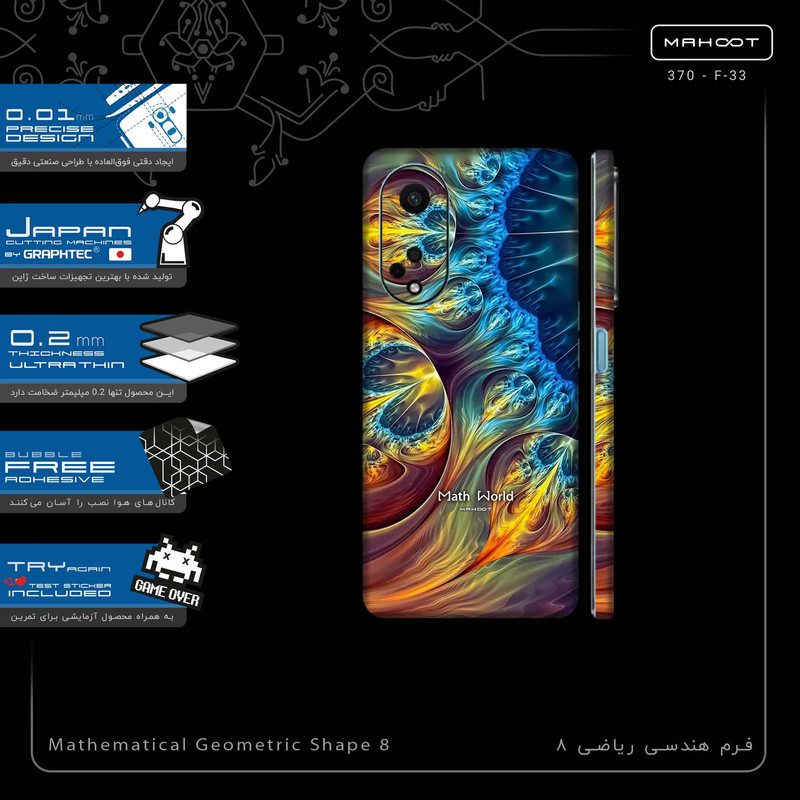 برچسب پوششی ماهوت مدل Mathematical Geometric Shape 8-FullSkin مناسب برای گوشی موبایل اپو A98