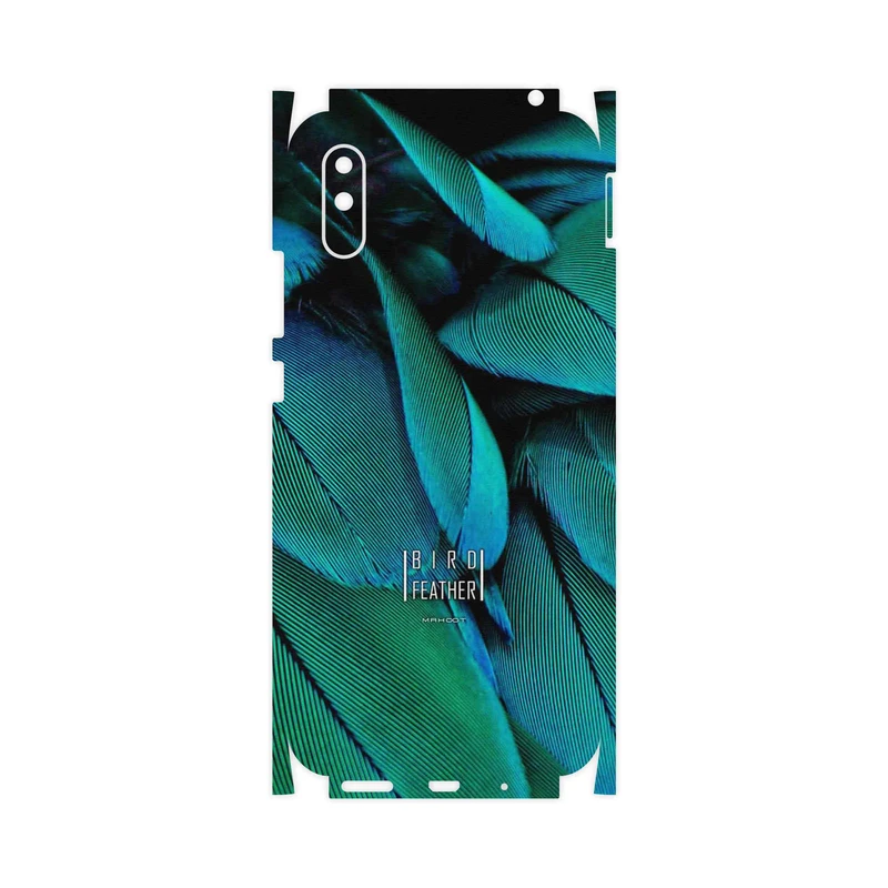 برچسب پوششی ماهوت مدل Green Feather-FullSkin مناسب برای گوشی موبایل شیائومی Redmi 9A