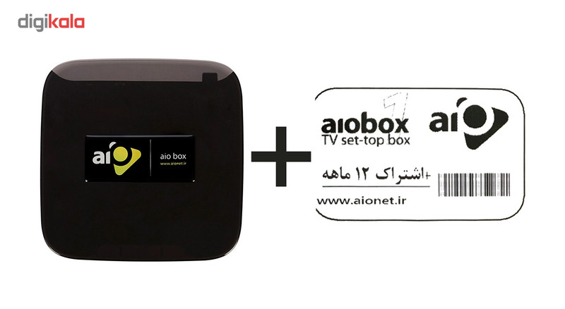 پخش کننده چند رسانه ای آیو مدل AioBox به همراه اشتراک دوازده ماهه