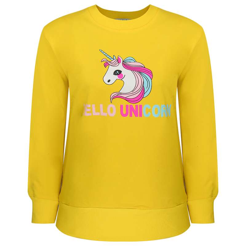 سویشرت زنانه طرح یونیکورن مدل 053