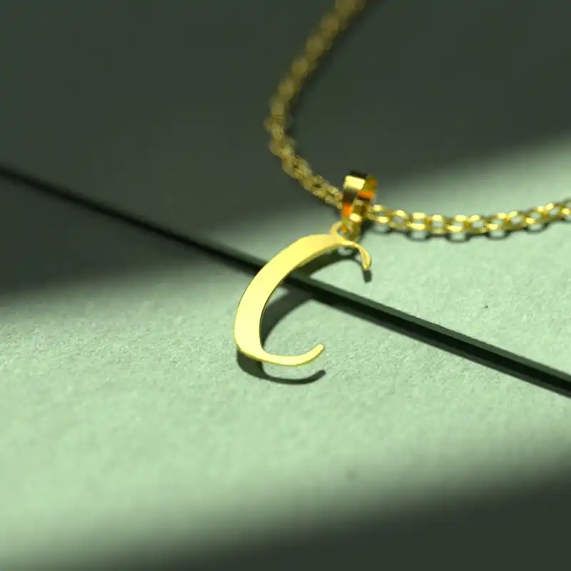 گردنبند طلا 18 عیار زنانه مدوپد مدل حرف C کد H3-1-1211