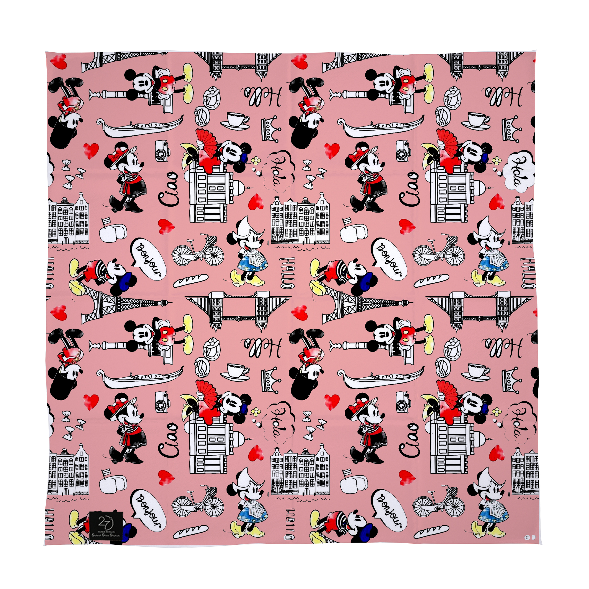 دستمال سر و گردن 27 طرح میکی موس کد H12