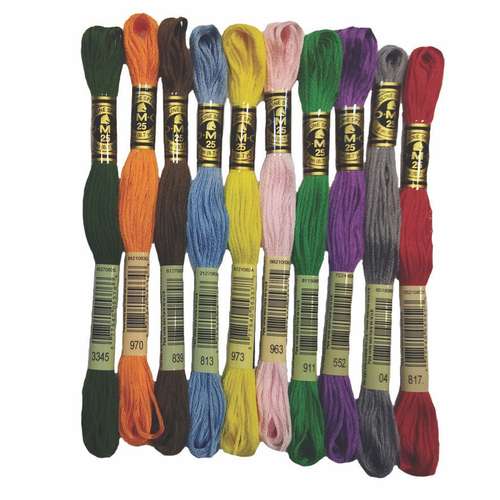 نخ گلدوزی دمسه مدل MULt مجموعه ده عددی