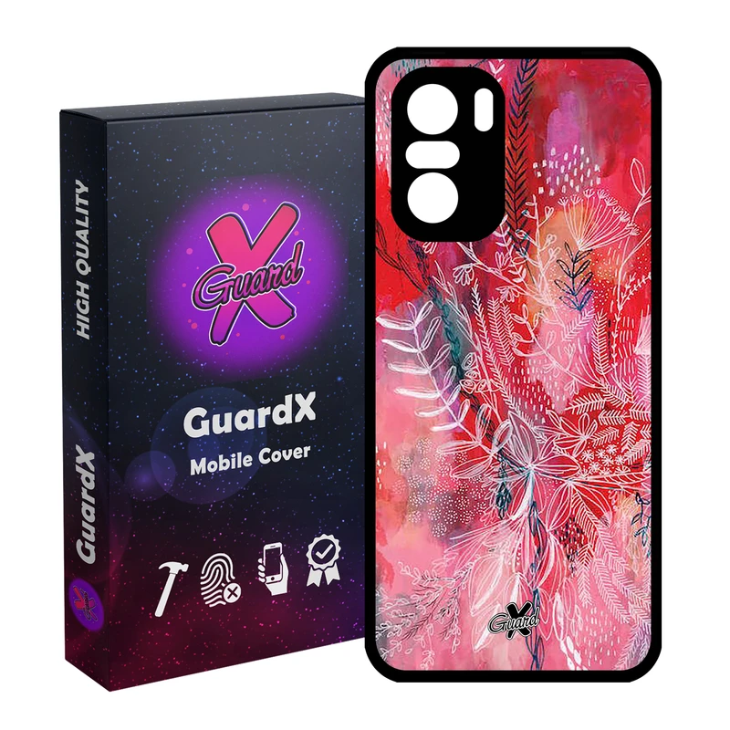 کاور گارد ایکس طرح گل مدل Glass10282 مناسب برای گوشی موبایل شیائومی Poco F3/MI 11X/MI 11X Pro/Redmi K40/K40 Pro