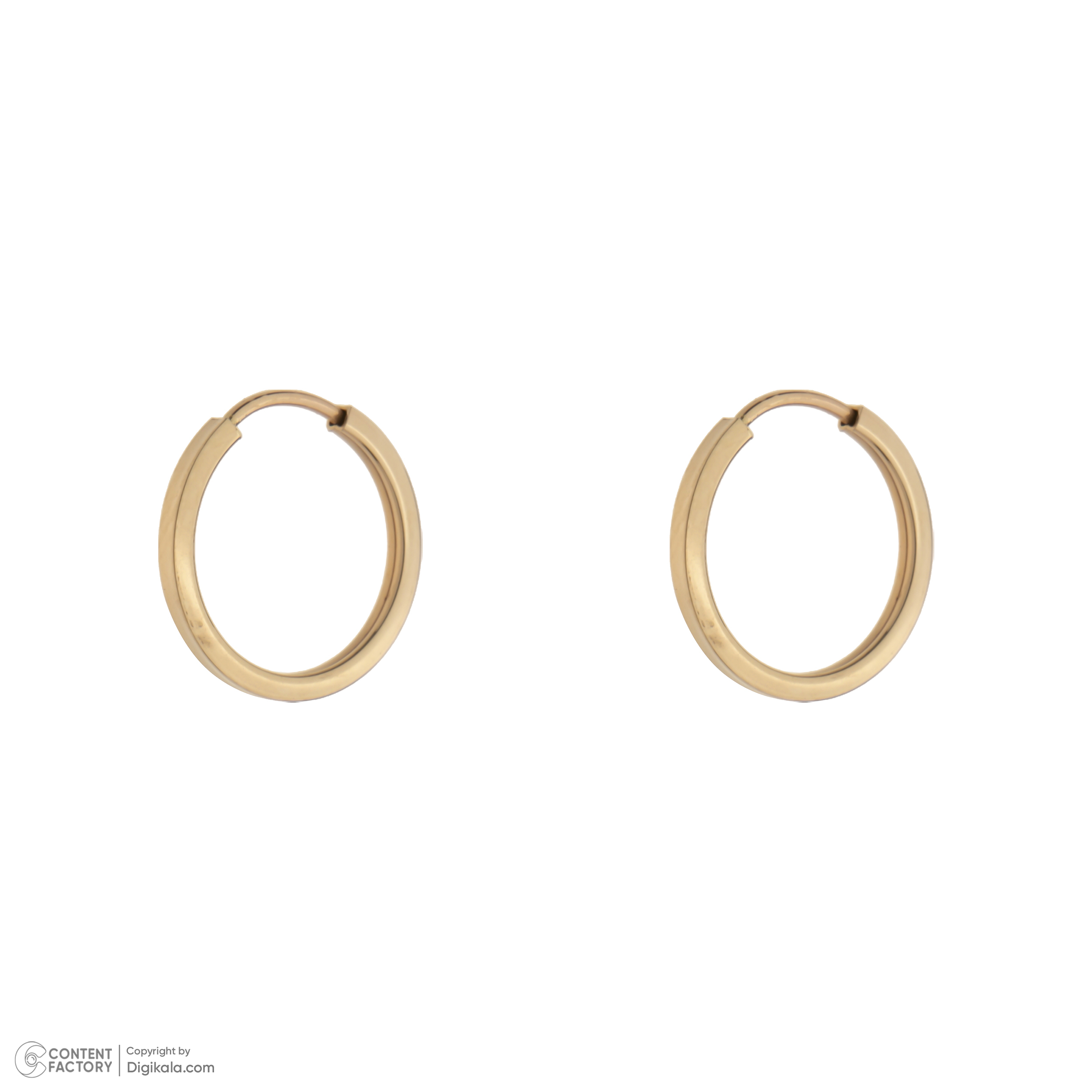 گوشواره حلقه‌ای طلا 18 عیار زنانه گلدم مدل E-3070017