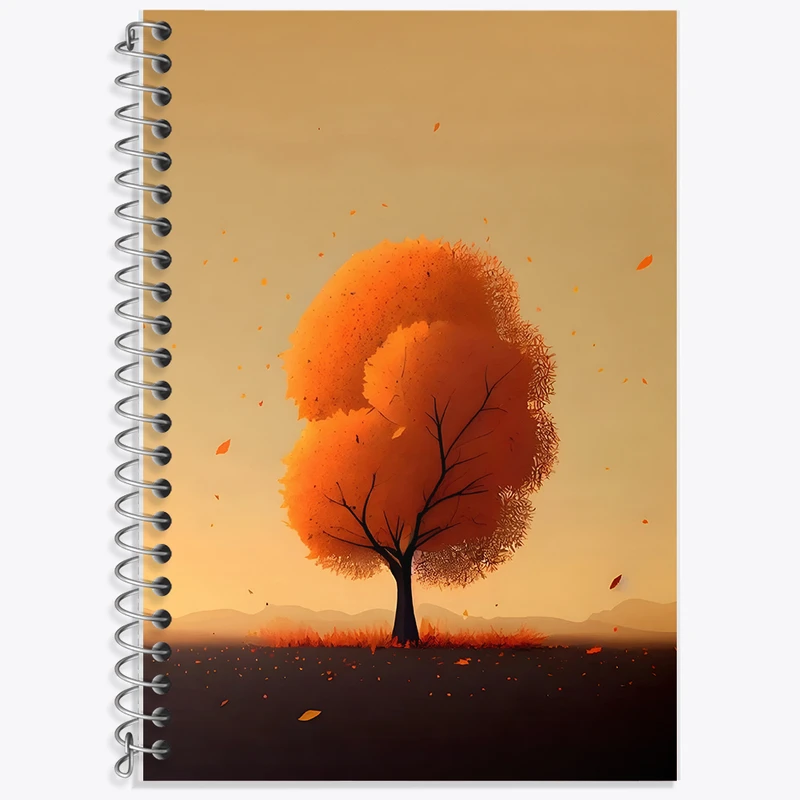 دفتر نت موسیقی 50 برگ خندالو طرح تک درخت پاییزی کد F5260