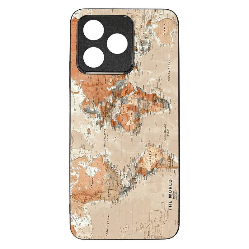 کاور قاب گارد گوشی طرح نقشه کد TPU-081 مناسب برای گوشی موبایل ریلمی C53