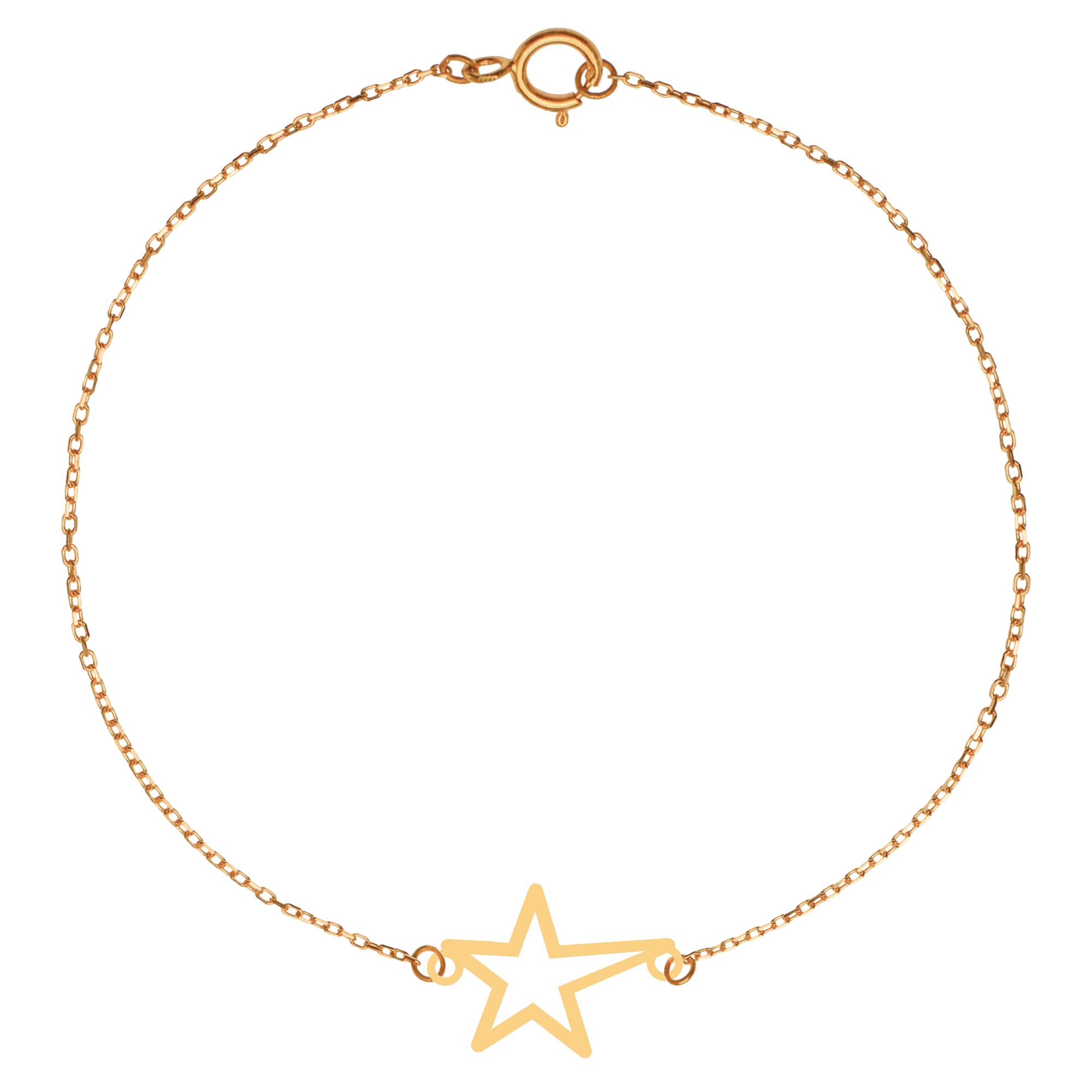 پابند طلا 18 عیار زنانه کرابو طرح ستاره دنباله دار مدل Kr2013