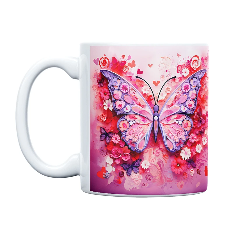 ماگ حس آمیزی طرح روز عشق مدل قلب زیبا کد 8