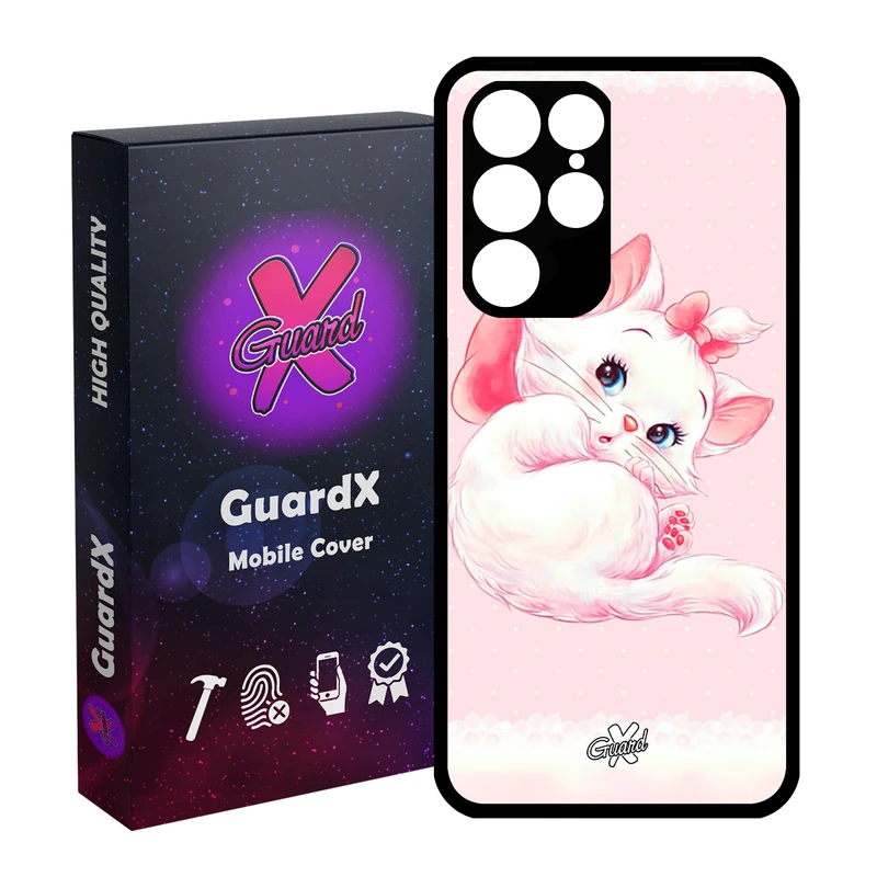 کاور گارد ایکس طرح Cat مدل Glass10219 مناسب برای گوشی موبایل سامسونگ Galaxy S22 Ultra