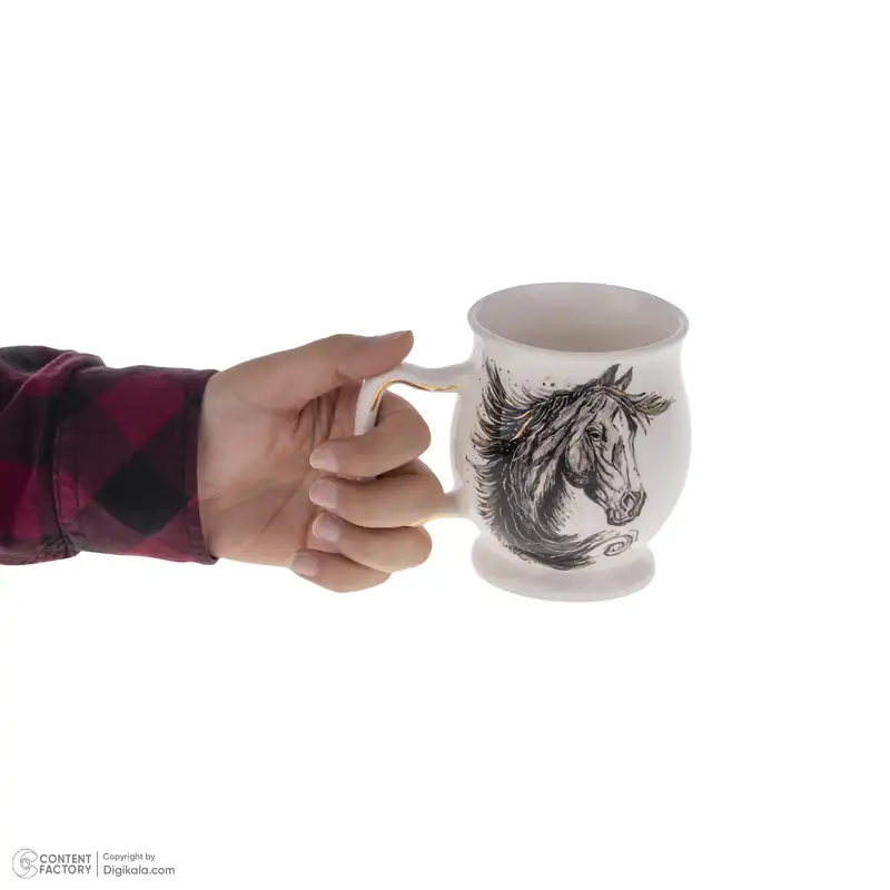 ماگ سرامیکی آوای دل مدل دست ساز طرح اسب