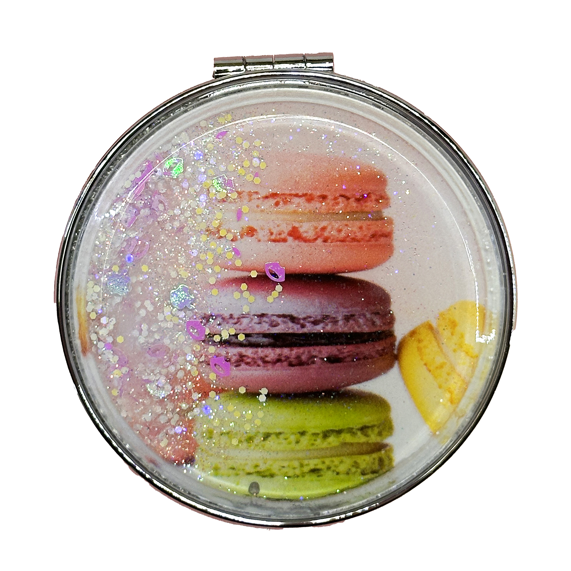 آینه جیبی مدل آکواریومی طرح ماکارون