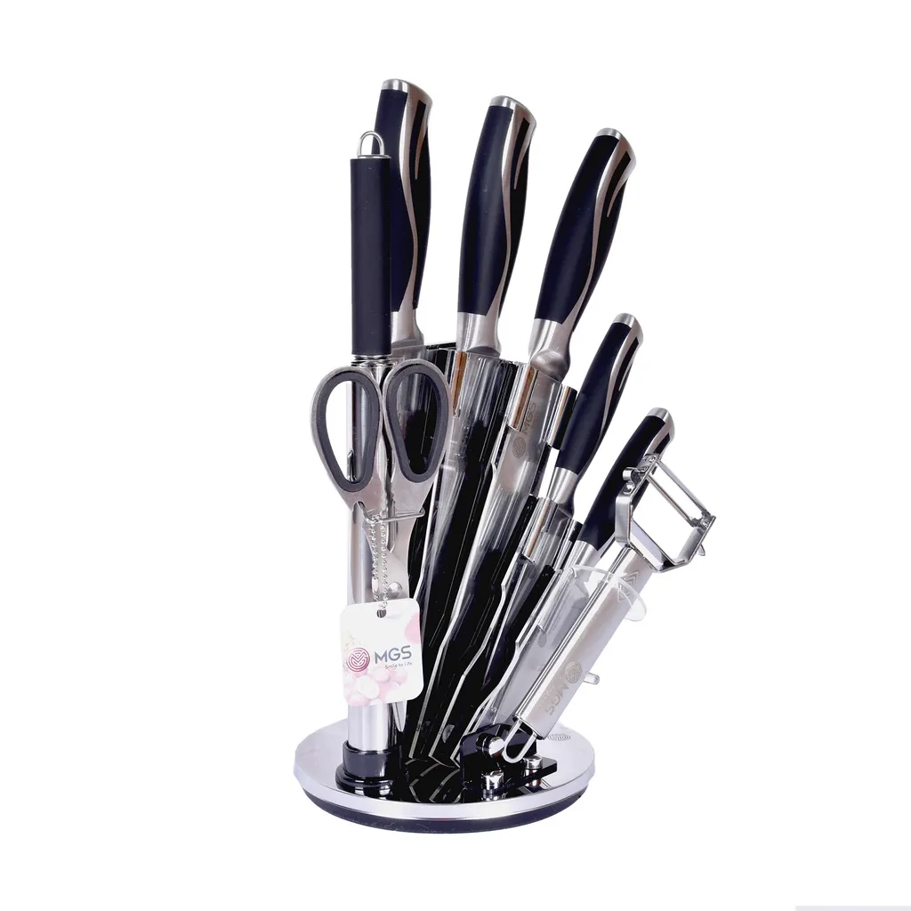 سرویس چاقو اشپزخانه 9 پارچه ام جی اس مدل KS9014B