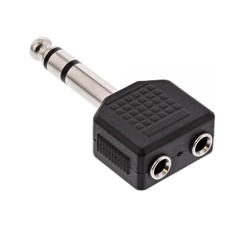 مبدل 2 جک 3.5 مادگی به 6.5 میلی متری نری مدل NS12