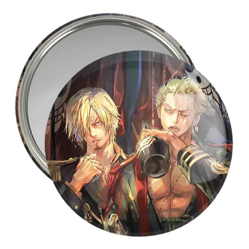 آینه جیبی خندالو مدل زورو و سانجی انیمه وان پیس One Piece  کد 11432