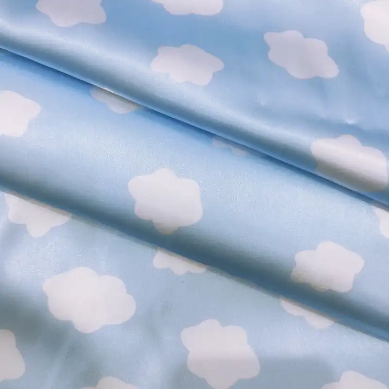 کش مو زنانه مدل اسکرانچی ساتن ابریشم طرح ابر