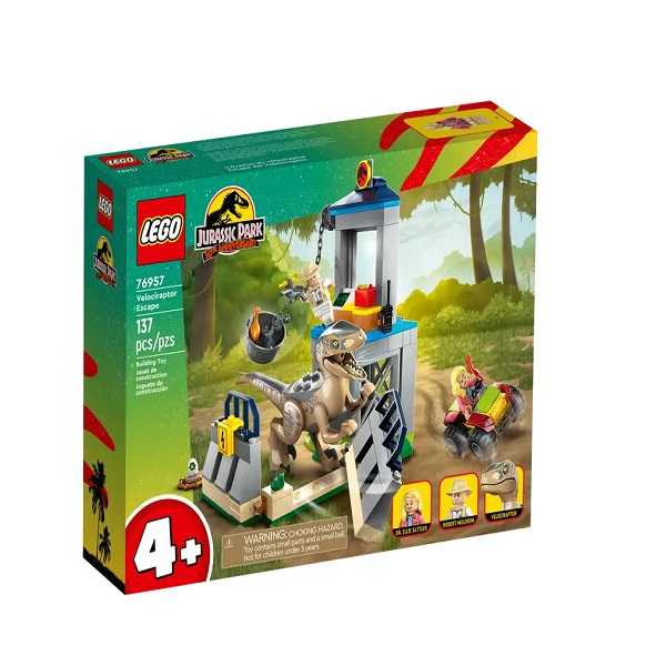 لگو 137 قطعه سری Jurassic Park مدل Velociraptor Escape کد 76957