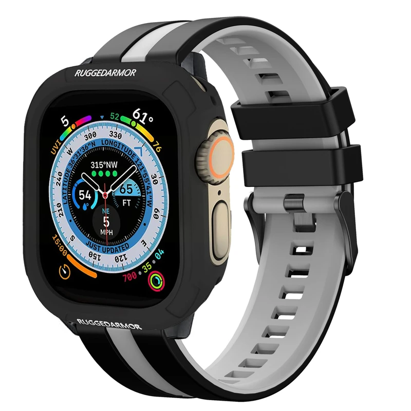 بند اسپریگ مدل Ferrer Rugged مناسب برای اپل واچ 49 میلی متری سری Ultra به همراه کاور