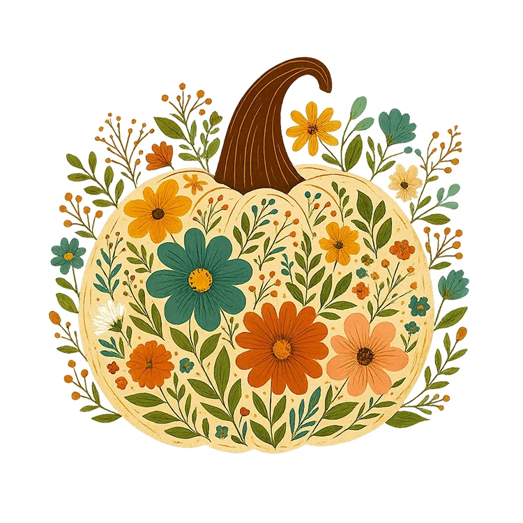 استیکر پارچه و لباس پاد آفرین مدل پاییز طرح سنجاب کدوتنبل کد S2777