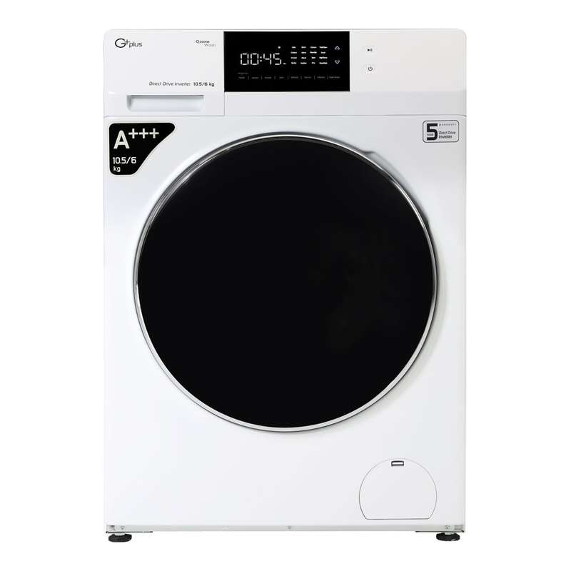 ماشین لباسشویی جی پلاس مدل GWM-KD1069W ظرفیت 10.5 کیلوگرم