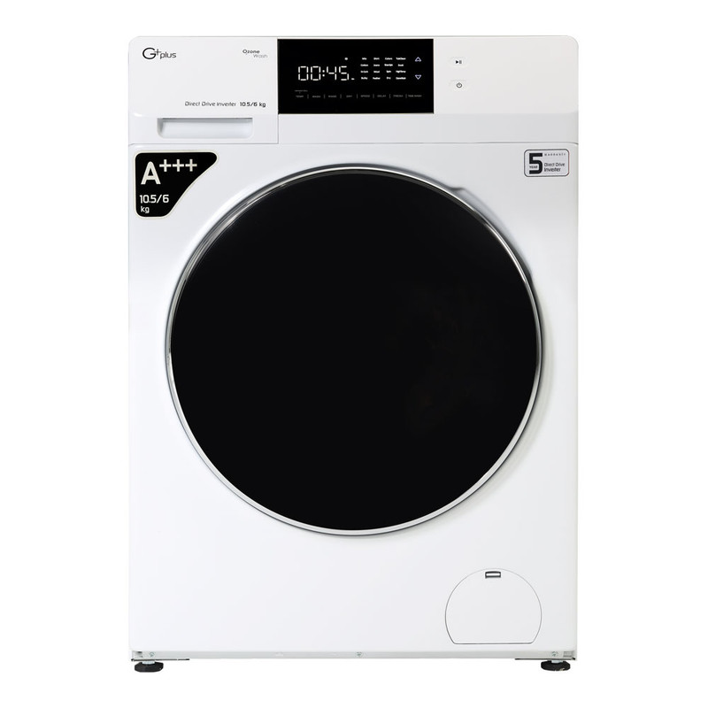 ماشین لباسشویی جی پلاس مدل GWM-KD1069W ظرفیت 10.5 کیلوگرم