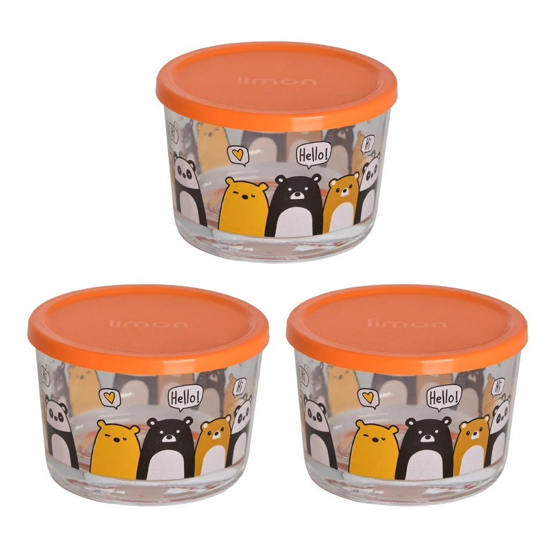  ظرف نگهدارنده لیمون کد 2068 مجموعه 3 عددی 