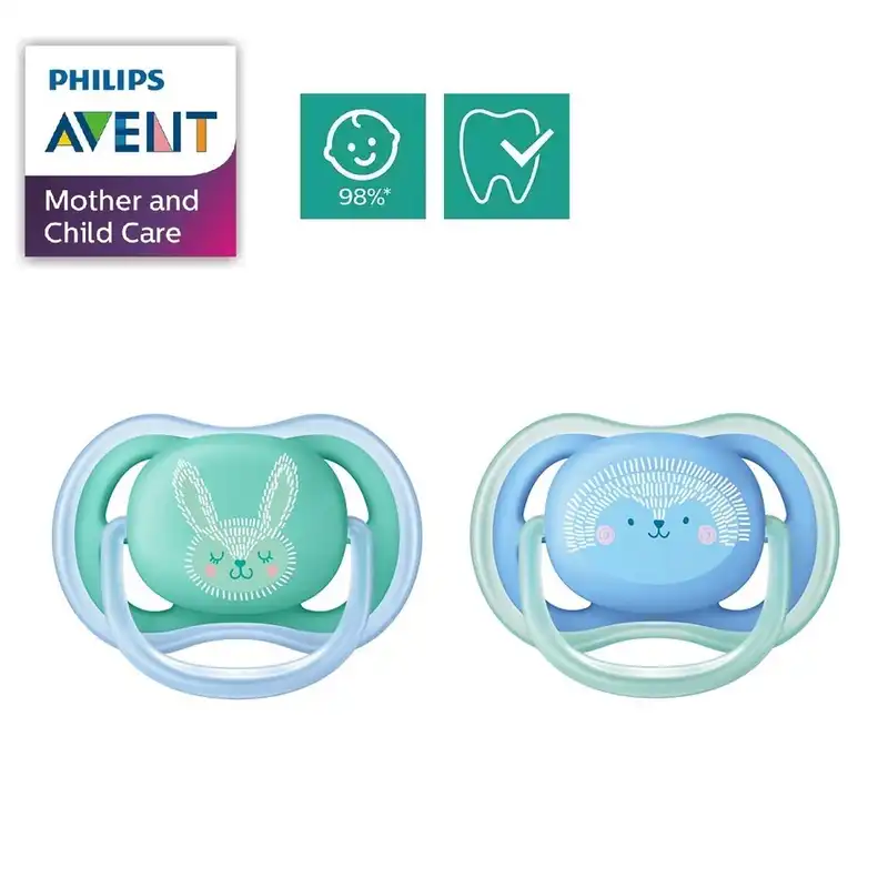 پستانک ارتودنسی اونت مدل الترا ایر خرگوش و جوجه تیغی 344/23 بسته 2 عددی