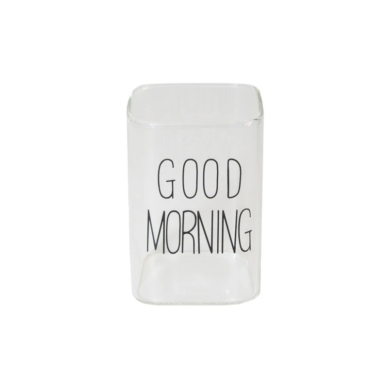 لیوان طرح Good Morning مدل مربع