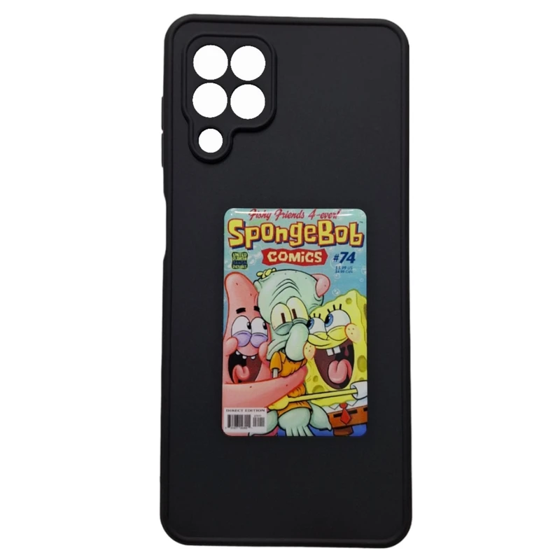 کاور طرح باب اسفنجی برجسته مدل A12 مناسب برای گوشی موبایل سامسونگ Galaxy A12 / M12