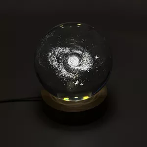 چراغ خواب مدل گوی کریستالی طرح راه شیری 3D