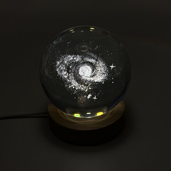 چراغ خواب مدل گوی کریستالی طرح راه شیری 3D