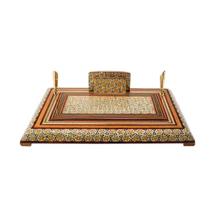 قلمدان خاتم کاری مدل اداری کد 29p20-4f4