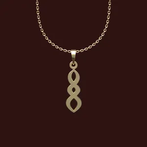 گردنبند طلا 18 عیار زنانه مدوپد مدل هندسی کد X2-1-1275