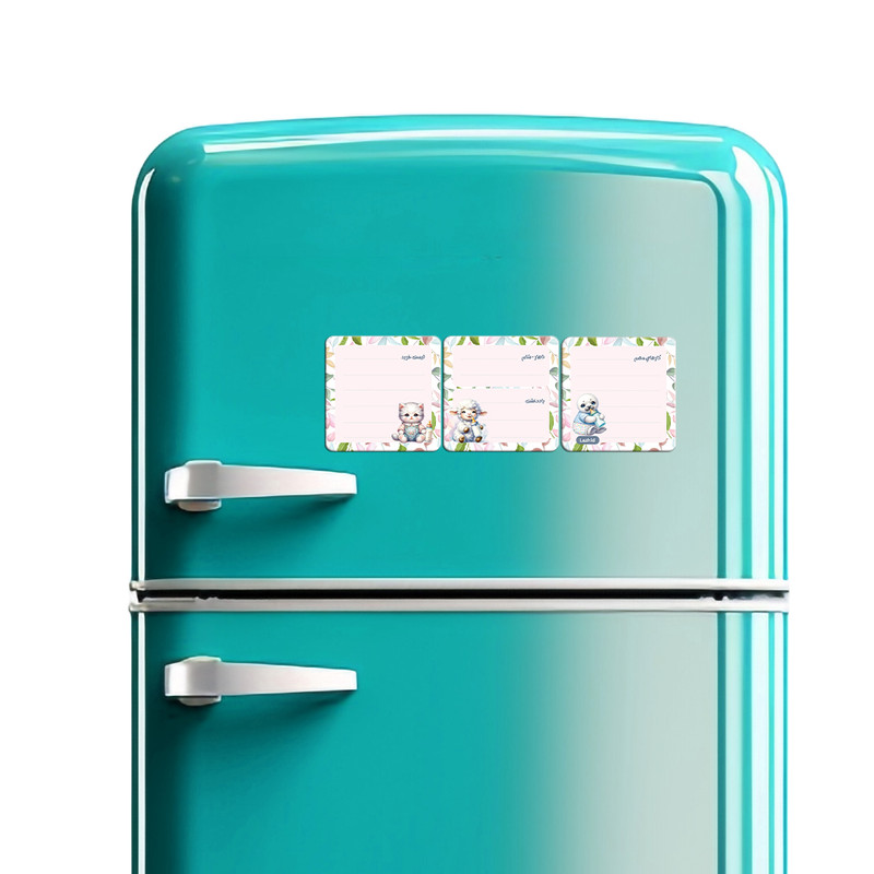 تخته وایت برد لاژید مدل برنامه ریزی سایز 9x9 سانتی متر مجموعه 3 عددی