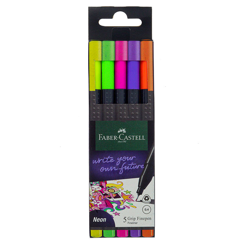 روان نویس فابرکاستل مدل Grip Finepen بسته 5 عددی