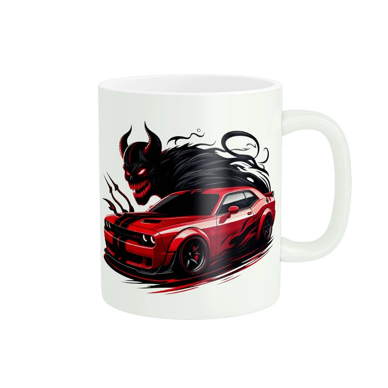 ماگ پادآفرین مدل ماشین Dodge Demon Red کارتونی کد 014